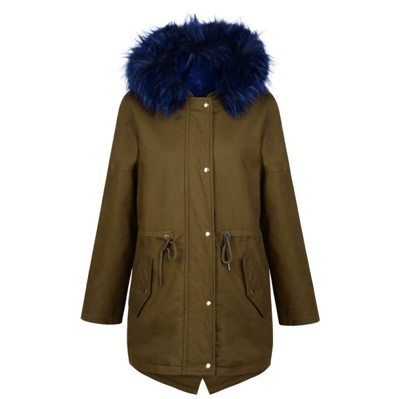 BLUE FUR PARKA - Picture 2 of 12